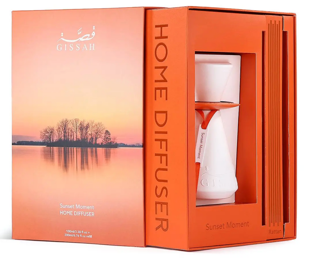 Sunset Moment Home Diffuser & Refill 100ml + 200ml + 5pc Rattan Sticks
