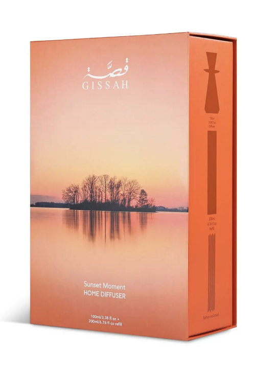 Sunset Moment Home Diffuser & Refill 100ml + 200ml + 5pc Rattan Sticks