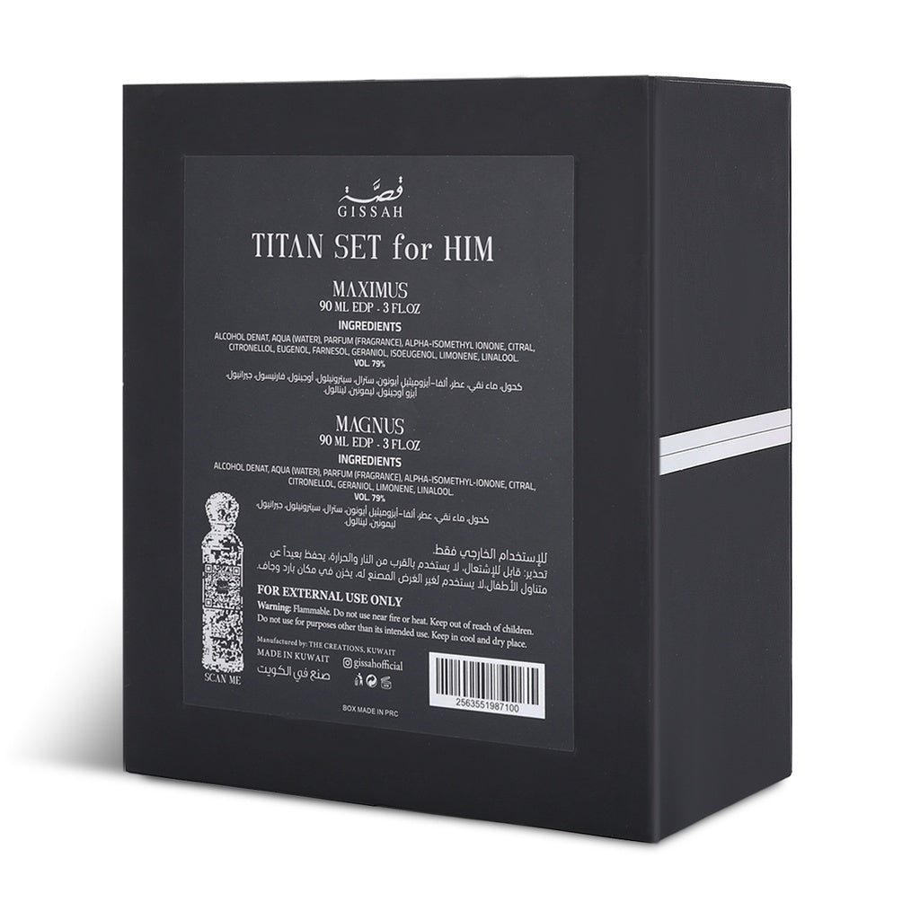 Gissah Titan Set for Him 2x90ml by Gissah Perfumes